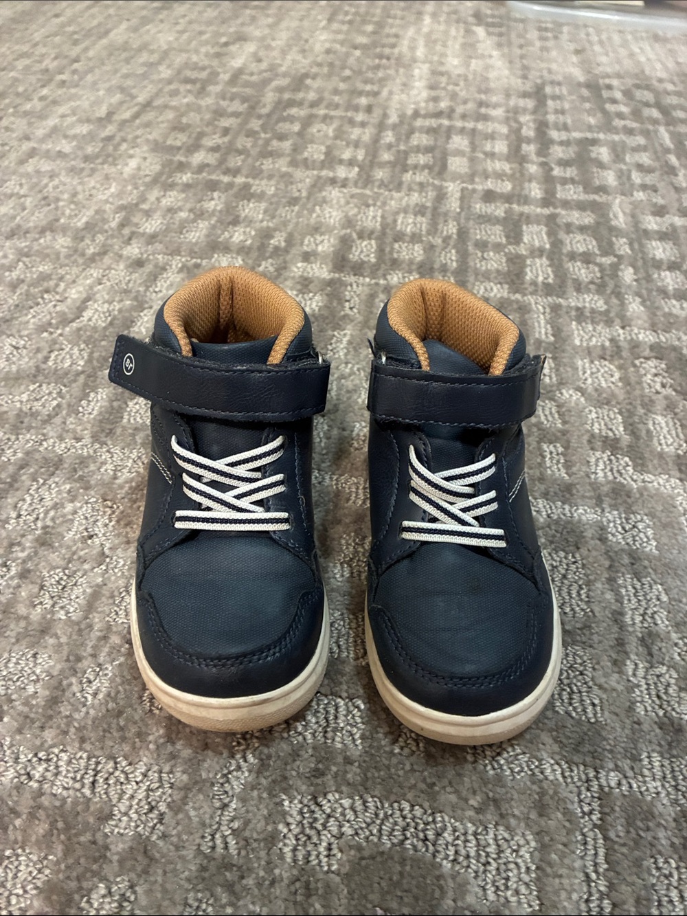 Kids Navy High-Top Sneakers with Tan Lining - Stride rite 360